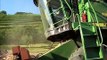 Weizen-Ernte mit John Deere 2256 und klappbarem Geringhoff-Schneidwerk 5,5 Meter