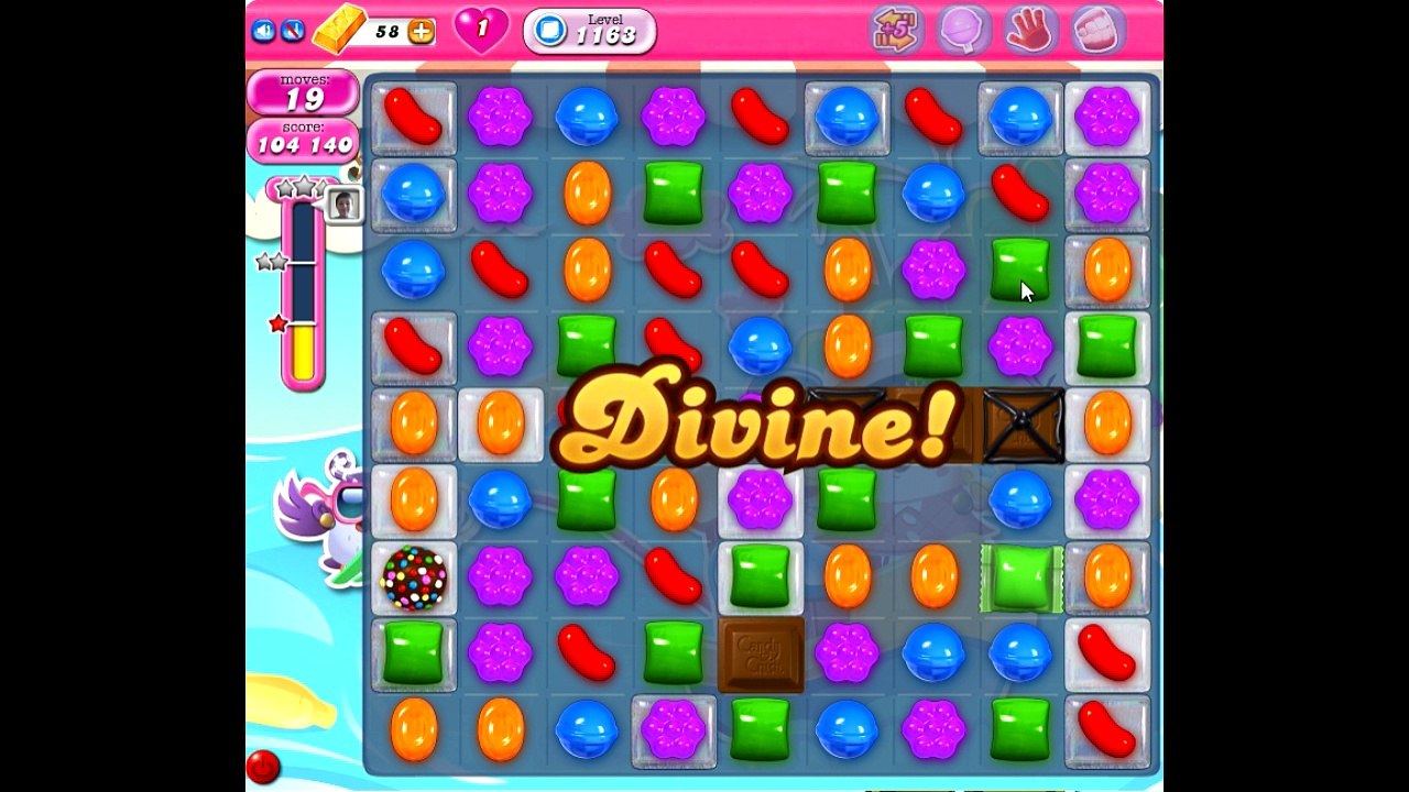 Candy Crush Saga level 1163