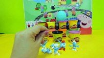 Play Doh Surprise Eggs Peppa Pig Lego Monsters University The Smurfs Dora Hello Kitty Toys