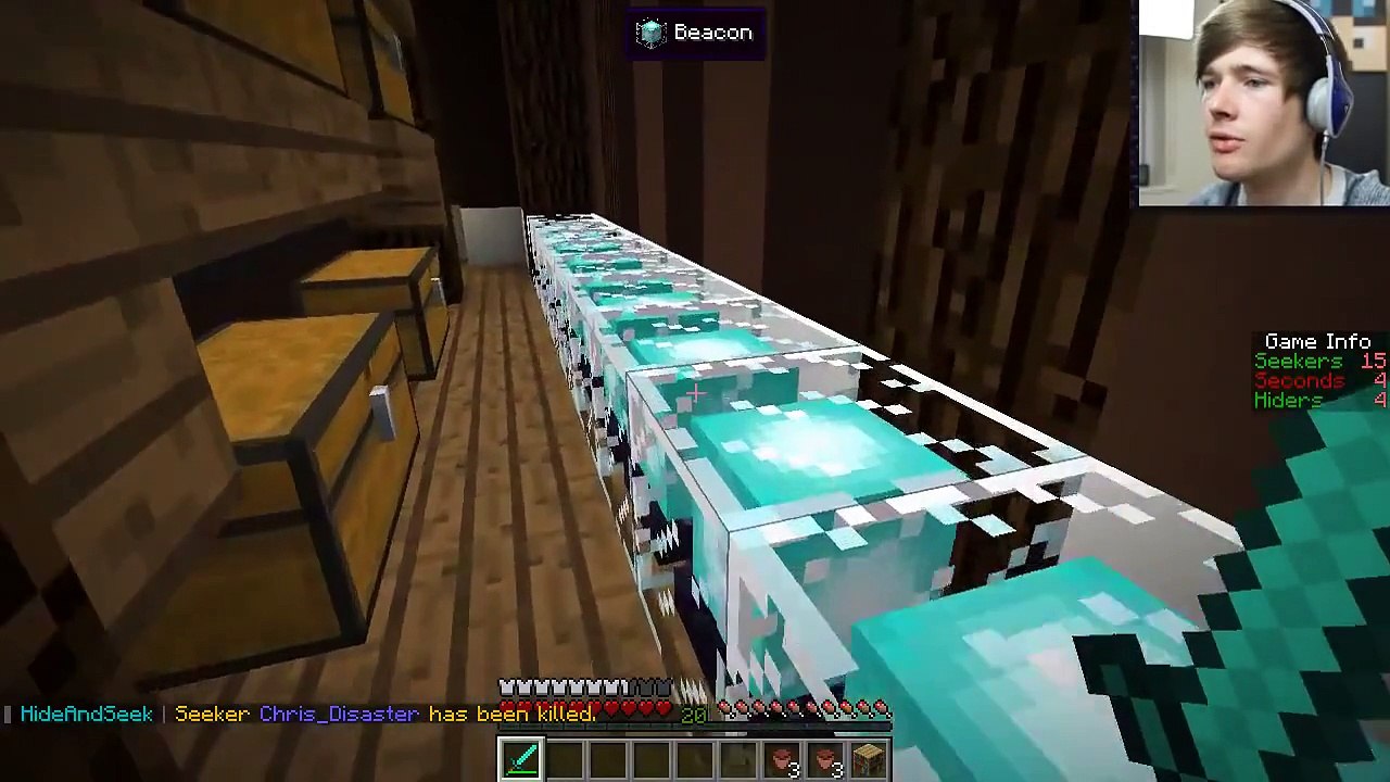 THE DIAMOND MINECART Minecraft | BEAUTIFUL BOOKSHELF | Minecraft: Hide N Seek Minigame! Dantdm