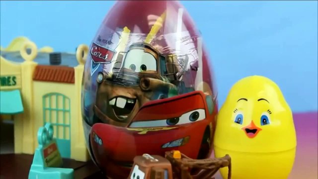 Disney Pixar Cars Lightning McQueen & Mater celebrate Easter Surprise Eggs & Easter Bunny