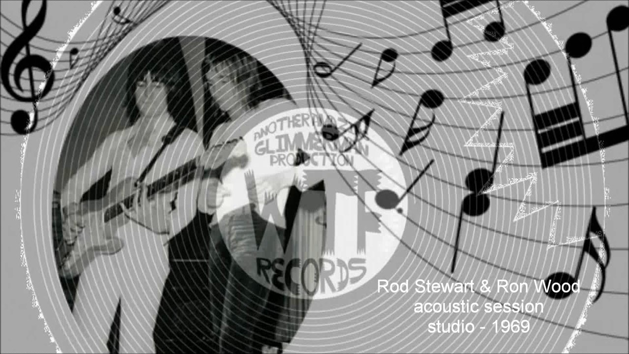 Rod Stewart & Ron Wood - acoustic session 1969 - studio NY - rare