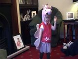 104 Sarah 140910   Part 1   Trying on Halloween Outfits, Peppa Pig Outfit