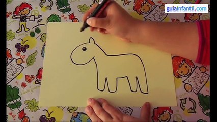 Cómo dibujar un caballo. Dibujos para niños