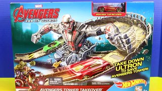 Hot Wheels Marvel Avengers Age Of Ultron Avengers Tower Takeover Iron Man Hulk Captain America