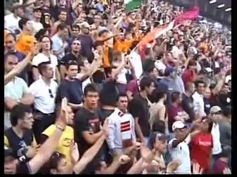 milan-Roma 2003 finale coppa italia(TIFO E INCIDENTI IN CURVA DELLA ROMA) curva sud roma