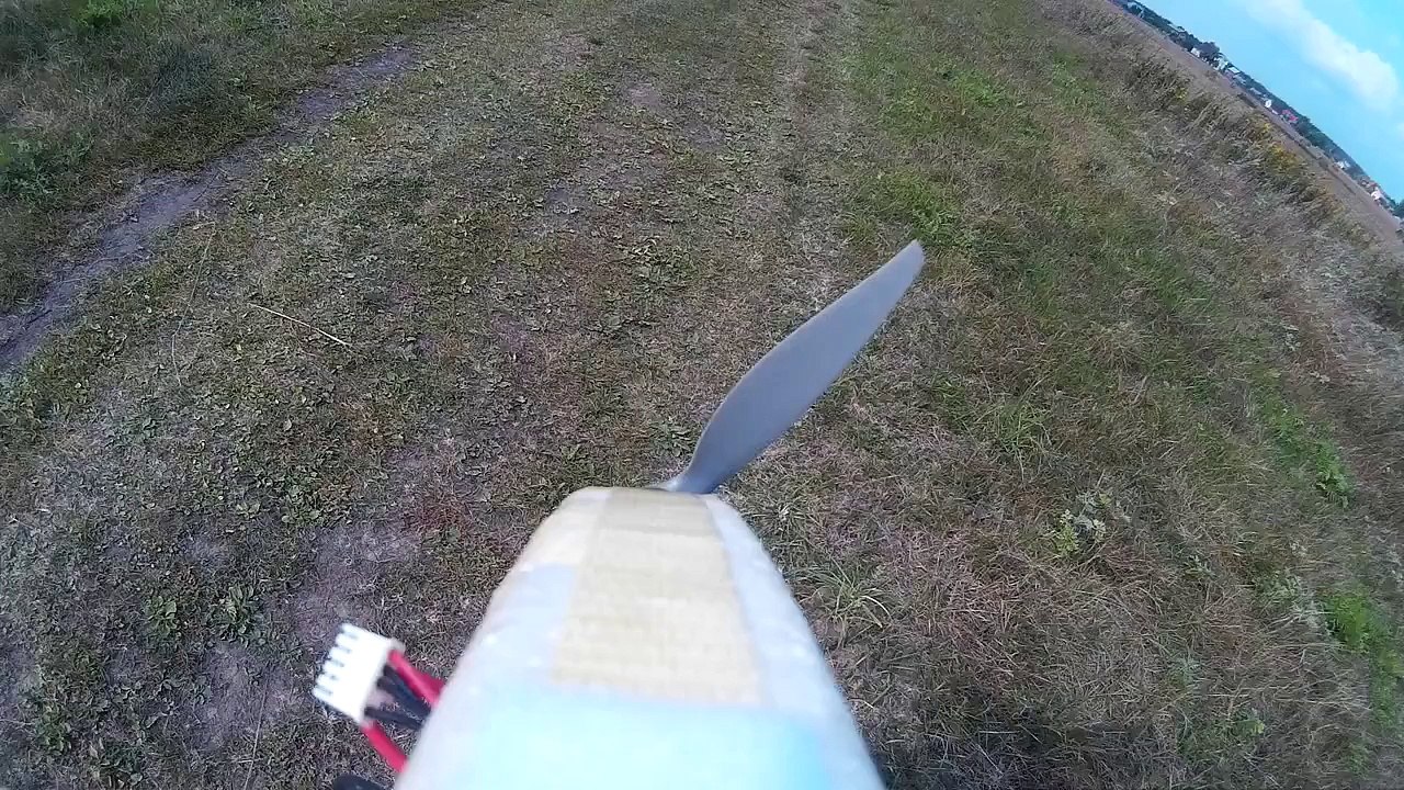 RC plane flight with onboard SJCAM camera on high altitude