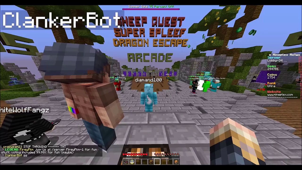 Minecraft: NEW MINEPLEX LOBBY! (Part 2 w/Painter's Area & Secrets)
