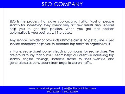 Professional SEO Services Provider Company Pune India