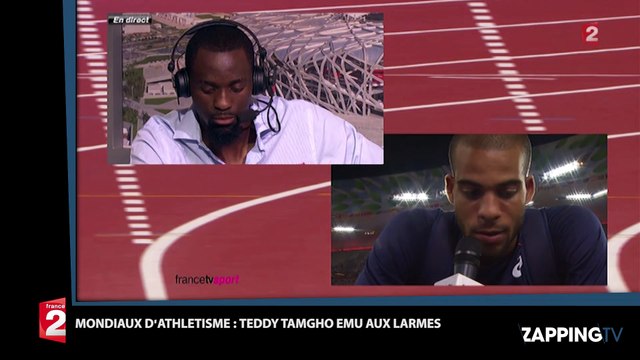Mondiaux d'athlétisme : Teddy Tamgho ému aux larmes en plein direct