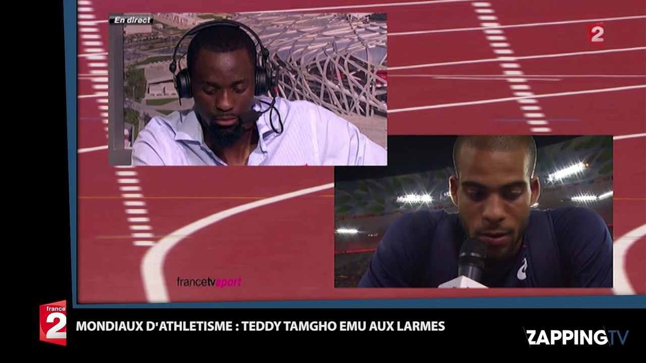 Mondiaux d'athlétisme : Teddy Tamgho ému aux larmes en plein direct