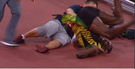 Usain Bolt Gets Taken Out By Segway During Victory Lap
