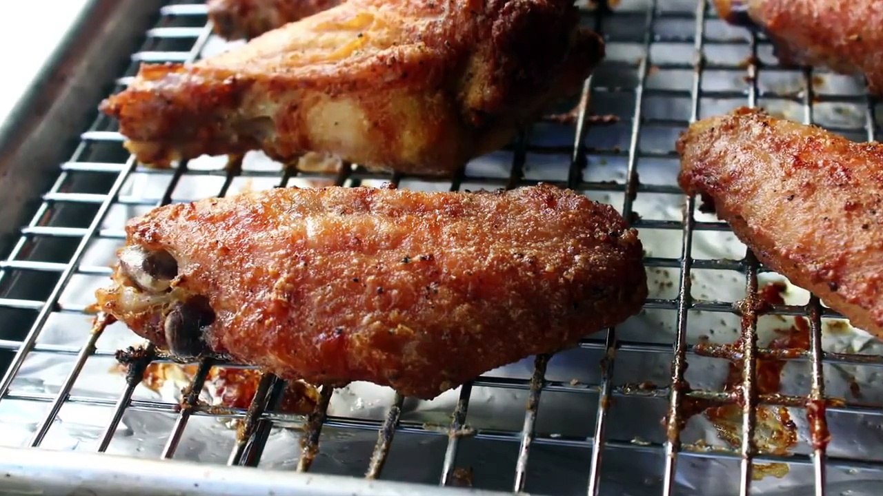 Honey Sriracha Chicken Wings and the Secret to Crispy Baked Wings! - food wishes