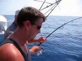 catching dolphin (mahi mahi) with light tackle - deep sea fishing