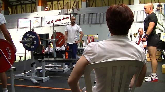 championnat de France de développé couché RAW 2015 à Begles -83kg 172.5 3eme essai