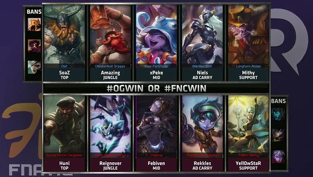 EU LCS Summer 2015 Finals Fnatic vs Origen FNC vs OG Game 2