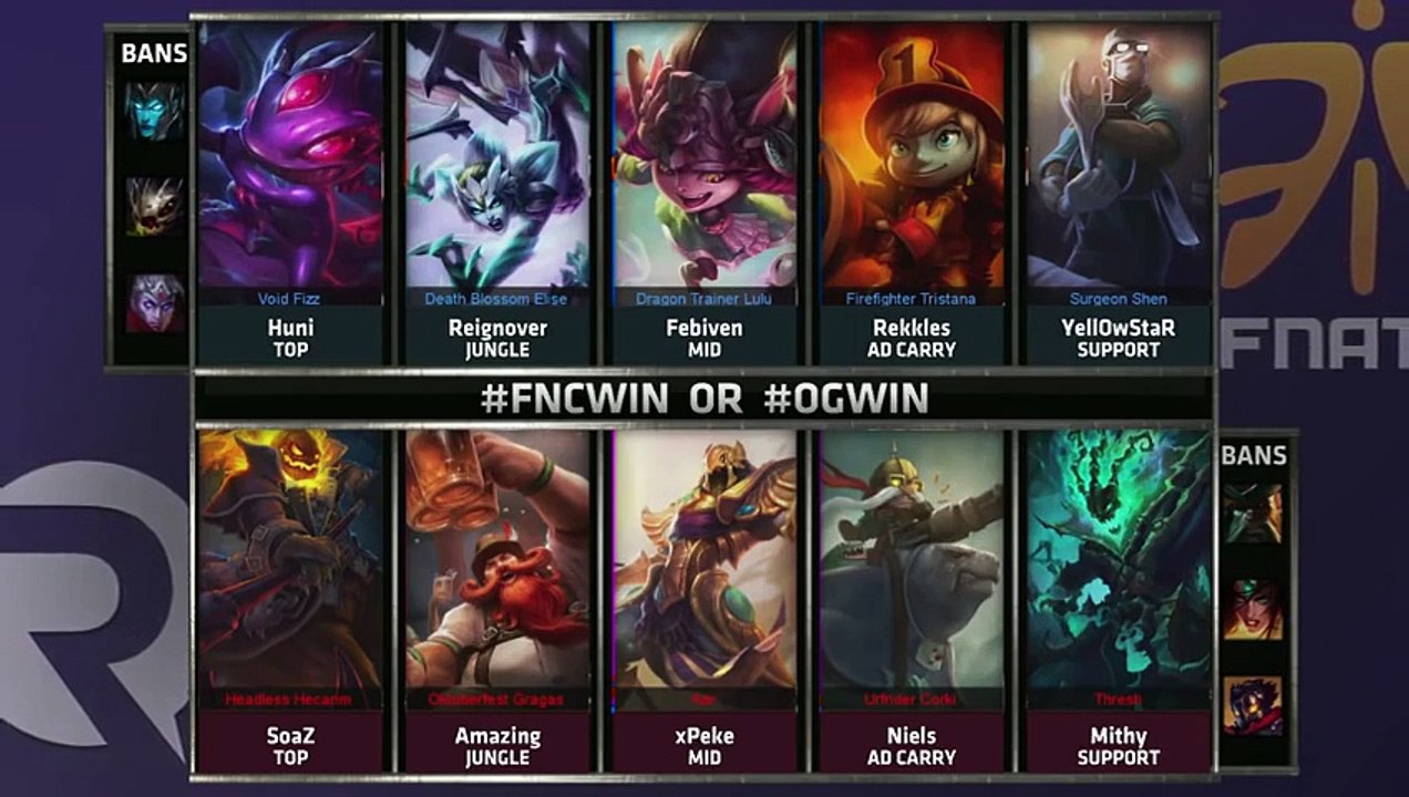 EU LCS Summer 2015 Finals   Fnatic vs Origen   FNC vs OG   Game 3