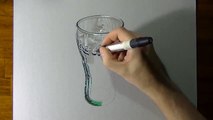 Drawing Time Lapse Coca Cola Green Glass hyperrealistic art