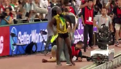 Usain Bolt renversé par un deux-roues électrique