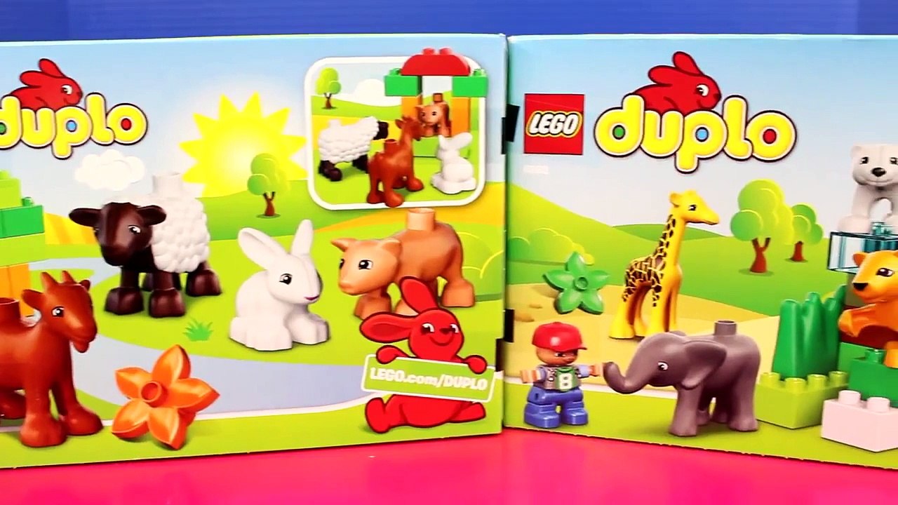 Wheels On The Bus Go Round And Round Lego Duplo Zoo Farm Animals Batman Joker School Bus