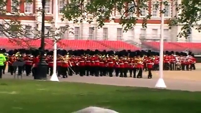 Trooping the Colour rehearsal May 2010 - march off