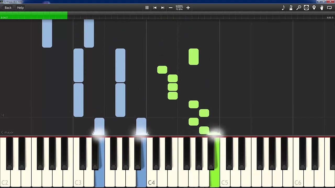 Piano Tutorial || Passenger - Let Her Go (100% speed)