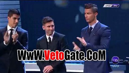.رد فعل "كريستيانو رونالدو"عقب فوز ميسى بجائزه افضل لاعب