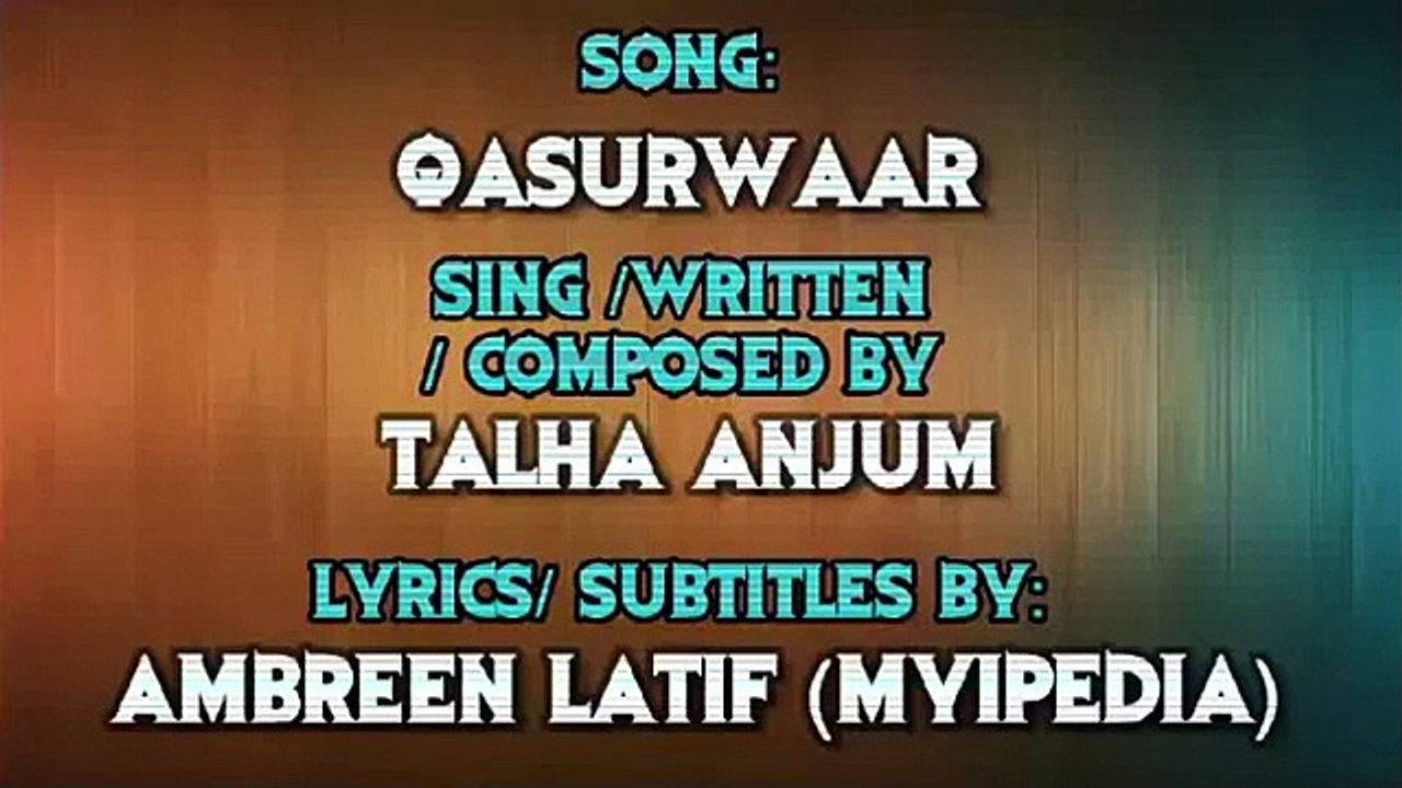 Qasurwaar by Talha Anjum Youngstunners