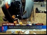Panamericana Sur: Policía falleció luego de chocar su auto contra un árbol
