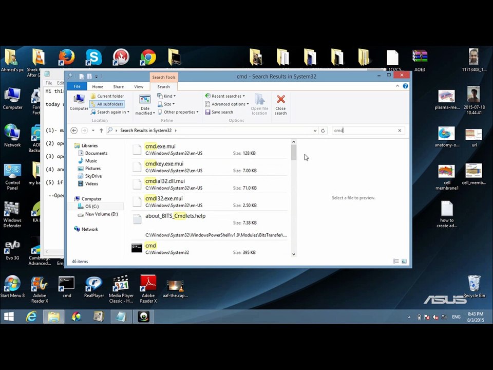 how to create ad-hock in win 8