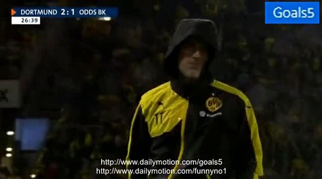Marco Reus Goal Dortmund 2 - 1 Odd Grenland Europa League 27-8-2015