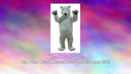 Big Polar Bear Mascot Costume Cartoon Suit