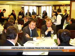 EMPRESÁRIOS COBRAM PROJETOS PARA ALIVIAR CRISE
