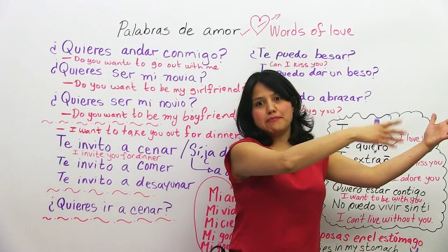 Learn Spanish: Phrases of love in Spanish and English with Spanish audio