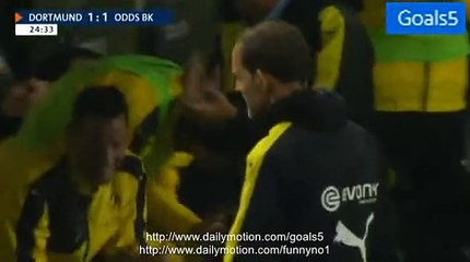 Henrikh Mkhitaryan Goal Dortmund 1 - 1 Odd Grenland Europa League 27-8-2015