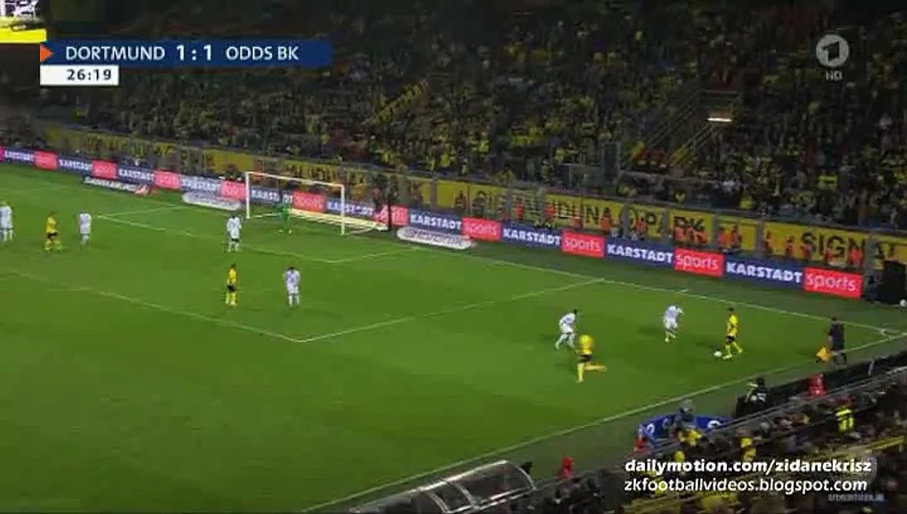 2-1 Marco Reus Great Teamplay Goal | Borussia Dortmund v. Odds Ballklub - Europa League 27.08.2015 HD