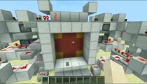 Minecraft 3 Wide Synced 3x3 Flush Piston Door Tutorial Video