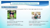 Learn French online - French Grammar - French Direct Object Pronouns - By efrenchlearning.com
