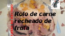 Rolo de carne com fruta
