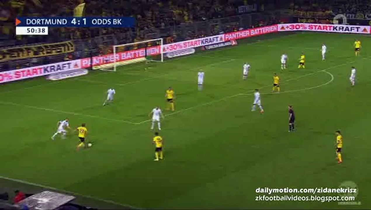 5-1 Ilkay Gündogan Amazing Long Range Goal | Borussia Dortmund v. Odds Ballklub - Europa League 27.08.2015 HD