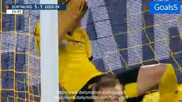 Marco Reus Goal Dortmund 6 - 1 Odd Grenland Europa League 27-8-2015