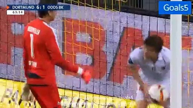 Oliver Berg Goal Dortmund 6 - 2 Odd Grenland Europa League 27-8-2015