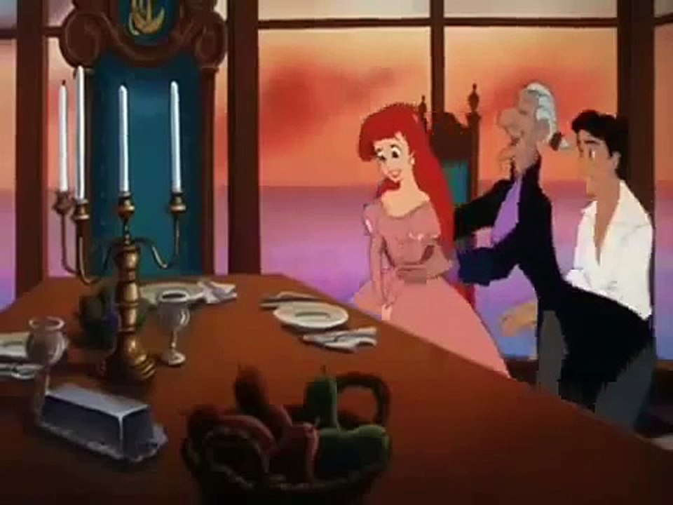The little mermaid, at the palace