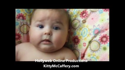 SO FUNNY!!! Bryson scared to hear a baby laughing!