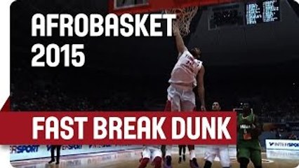 Ben Romdhane Finishes off Fast Break with a Dunk! - AfroBasket 2015