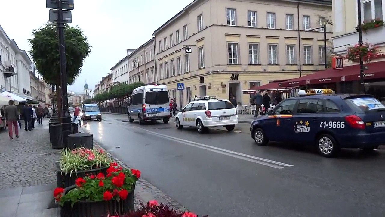 Walking in Warsaw, Poland