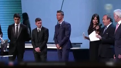 Cristiano Ronaldo Reaction After Messi wins UEFA Best Player in Europe 2015