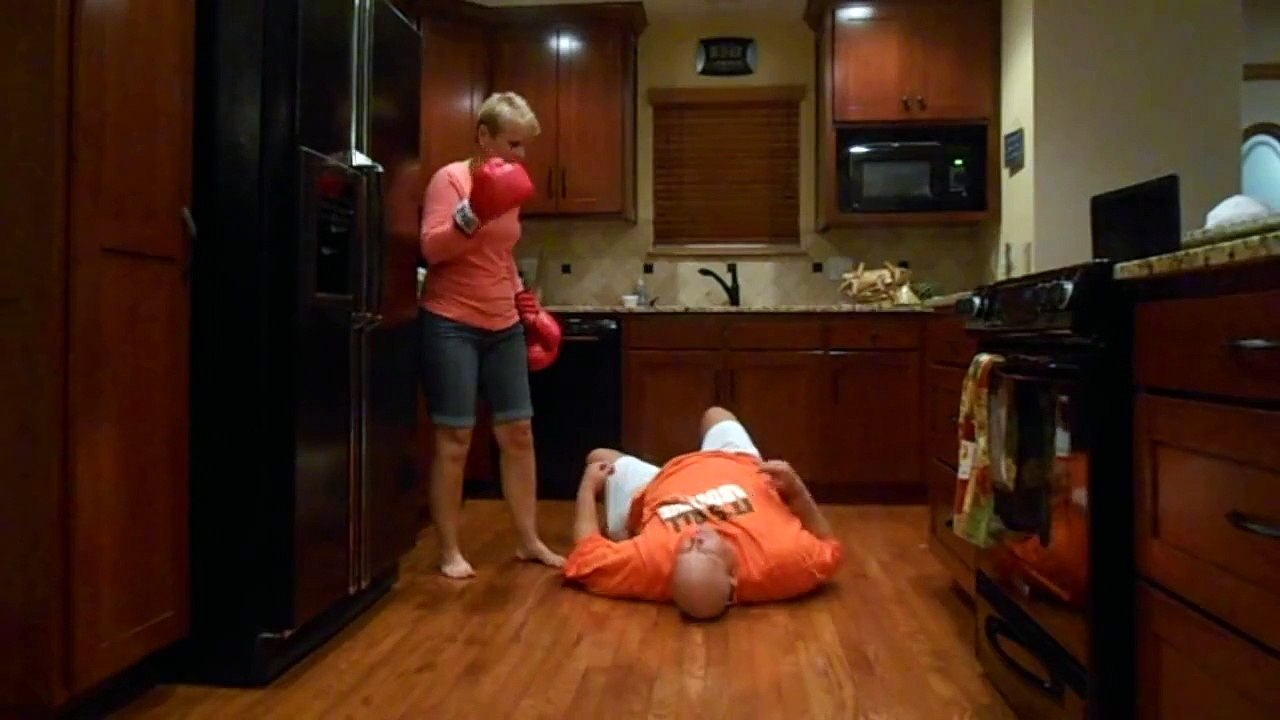 Barefoot Victory Pose Foot on Face Boxing Knockout