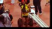 Epic Fail Usain Bolt Taken out by Camera Man After Winning 200M Title at World Championships 2015