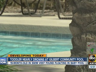 Toddler nearly drowns at Gilbert Community pool